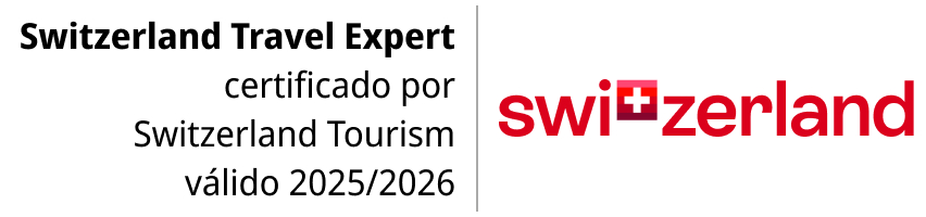 Switzerland Travel Expert — certificado por Switzerland Tourism, válido 2025/2026